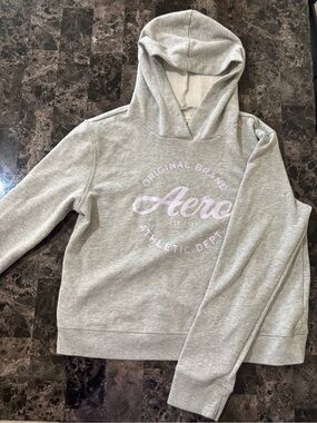 Aero Gray Hoodie with Light Purple Logo